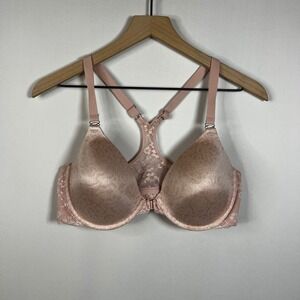 Maidenform Light Pink Lace Underwire Bra 38C Comfort Devotion Coquette Romantic